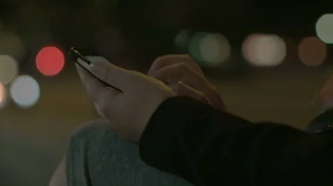 Typing on the phone Stock Footage 53639987