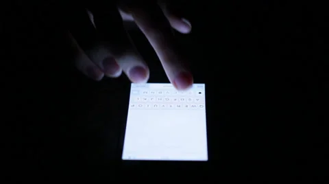 Typing On Phone At Night 2 Stock Footage 39382065