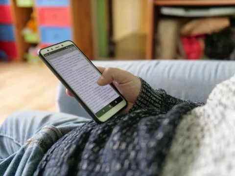 Typing on the phone Stock Photos