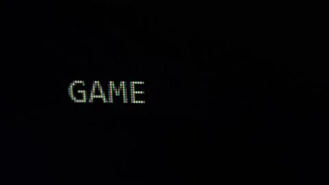 Typing phrase Game over text on black computer screen 4K Vídeos de archivo 139112390