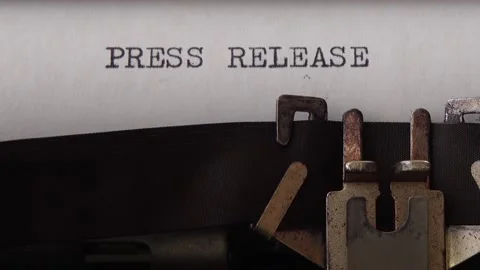 Typing phrase Press Release on retro typewriter. Close up. Stock Footage 162062808