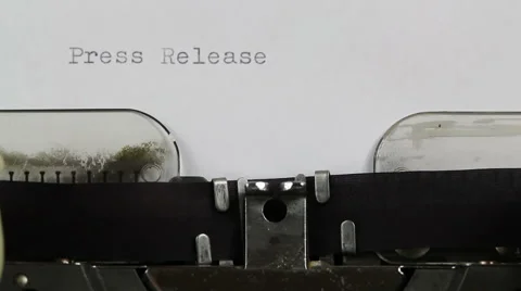 Typing Press Release Video Intro on Typewriter Stock-Footage 61893844