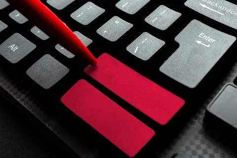 Typing Program Code Script, Abstract Downloading New Online Journal, Global Foto stock