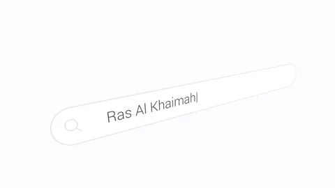 Typing Ras Al Khaimah In Minimalist Graphic Search Bar On White Background Stock Footage 337128280