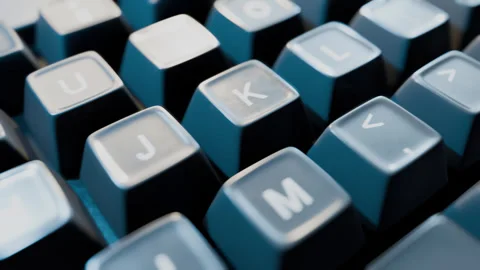 Typing. Remote work. Pressing the enter key. Working on a computer. Blogging. Stock Footage 323474856