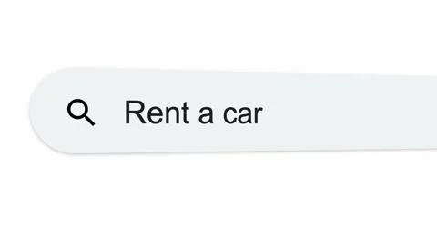 Typing 'Rent a car'. Stock Footage 221738106