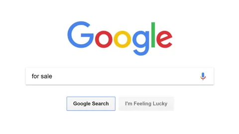 Typing For Sale search query on Google search website homepage Stock Footage 85666522