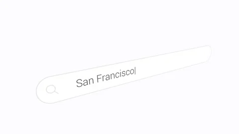 Typing San Francisco In The Internet Search Engine Stock Footage 335217565