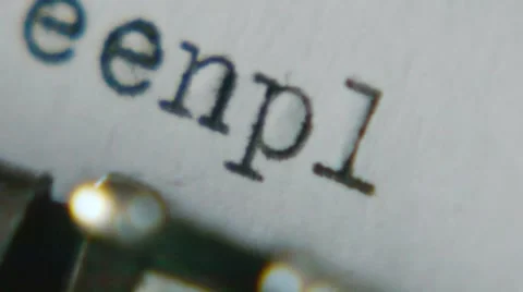 Typing "a screenplay by" on an old typewriter Stock Footage