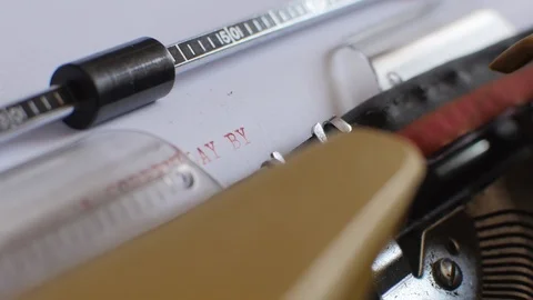 Typing "screenplay by" on an old typewriter 스톡 동영상 89181514