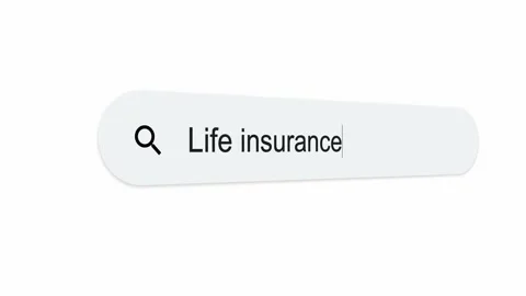 Typing in a search line on the computer as 'Life insurance'. Stock Footage 221885246