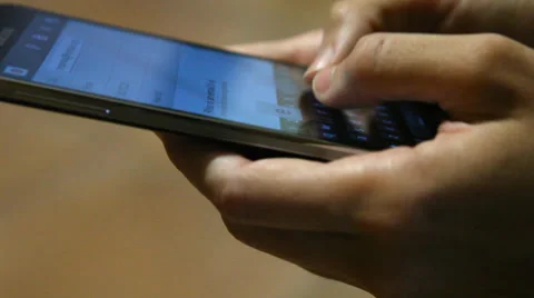 Typing on Smart Phone Video stock 38730134