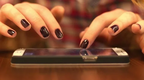 Typing smart phone touch screen Stock Footage 46813915
