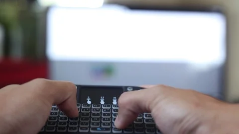 Typing Smart TV 스톡 동영상 105138438
