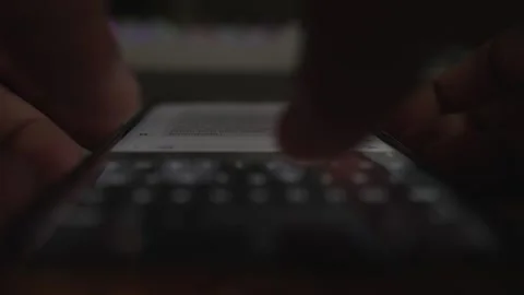 Typing smartphone by hand Stock Footage 290949705