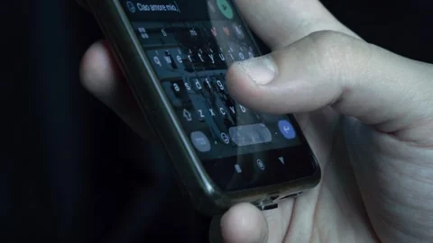 Typing on Smartphone Messaging App – No Logos – 4K Stock Footage 311472405