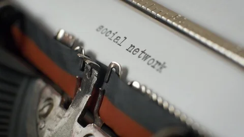Typing "social network" on typewriter Stock Footage 87353470