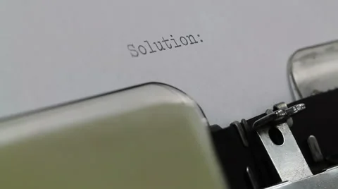 Typing Solution Video Intro on Typewriter Stock Footage 61896339