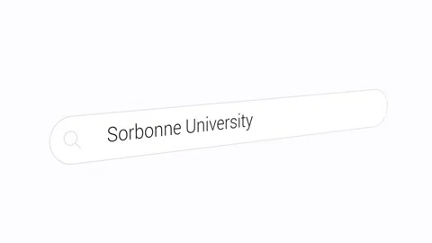 Typing Sorbonne University on the Search Engine Stock Footage 252806295