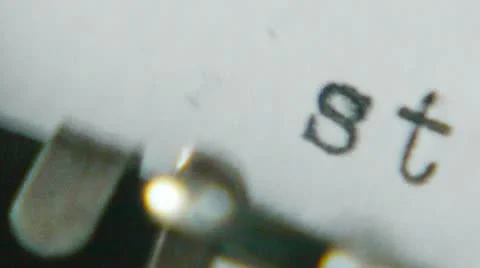 Typing "starring" on an old typewriter 스톡 동영상 22096688