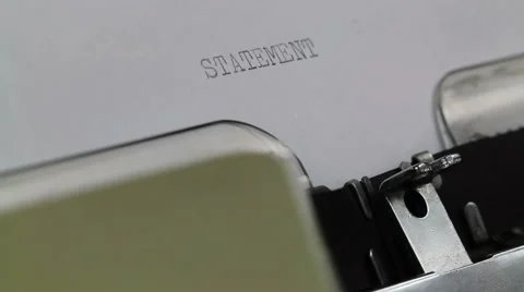 Typing Statement video intro on Typewriter Stock Footage 61897427