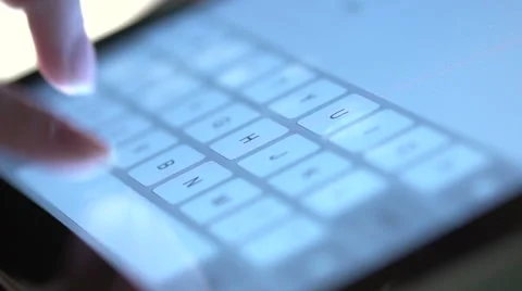 Typing on tablet, close up 動画素材 41501251