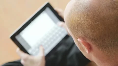 Typing on tablet computer Stock Footage 11809046