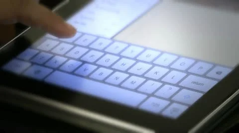 Typing on tablet Stock Footage 11260946
