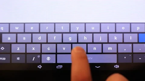 Typing on tablet touch screen Stock Footage 49050421