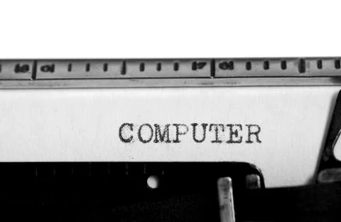 Typing text: computer Stock Illustration