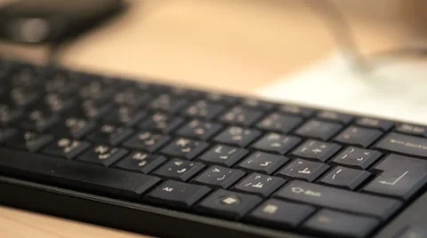 Typing a text with a computer keyboard Video stock 50066497