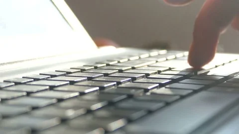 Typing text on laptop Video stock 72762486