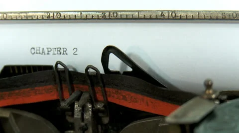 Typing a text on an old typewriter: Chapter 2 Video stock 23578764