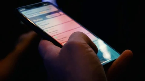 Typing a text on phone Stock Footage 105169287