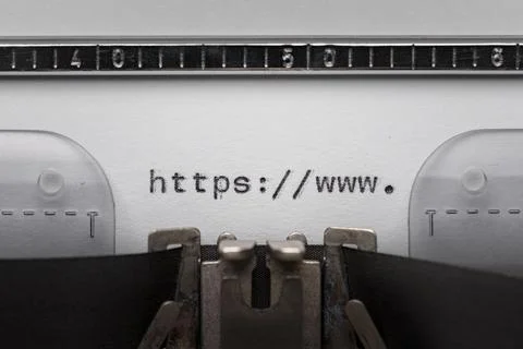 Typing text on typewriter Stock-Fotos