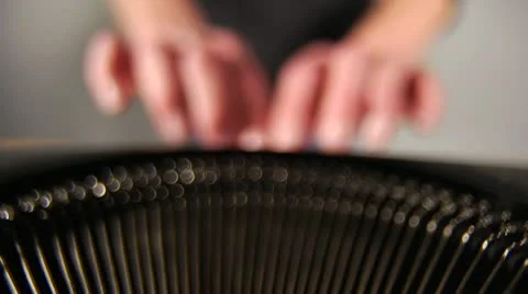 Typing on Typewriter-Out of Focus Stock Footage 20589857
