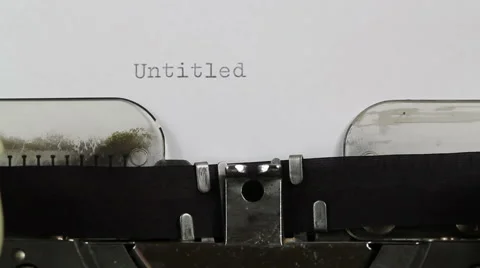 Typing Untitled Document on Typewriter Stock Footage 61893940