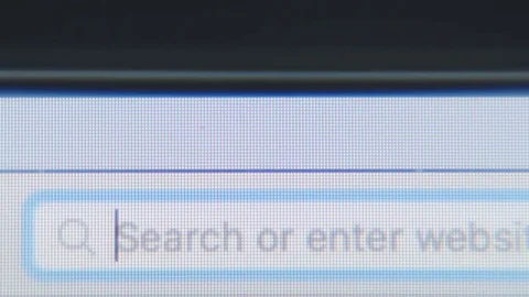 Typing the URL site - facebook  - close up Stock Footage 70044821