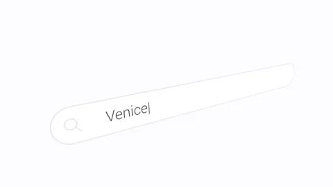 Typing Venice In The Internet Browser Tool. Close-up Shot Stock Footage 335984569