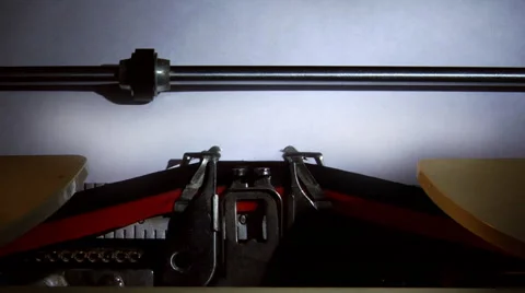 Typing on a Vintage Typewriter Stock Footage 49486492