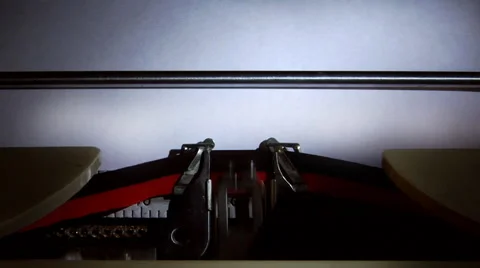 Typing on a Vintage Typewriter Stock Footage 49486503
