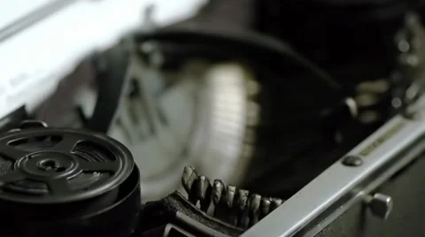 Typing on Vintage Typewriter (HD) Stock-Footage 11239693