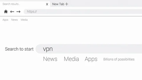 Typing vpn into an web page internet search engine 스톡 동영상 107956611