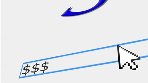 Typing "$$$" on a web search engine.  Zoom out from screen to the outer space Stock Footage 29643948