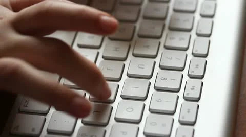 Typing on wireless keyboard Stock Footage 10840071