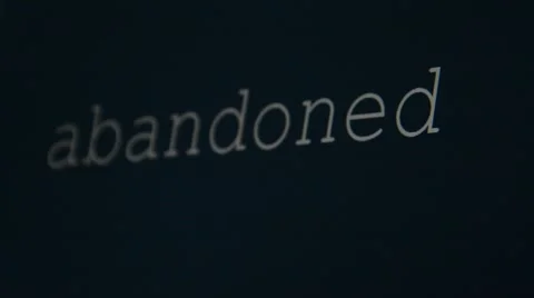 Typing word ABANDONED Stock Footage 45707644