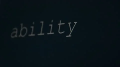 Typing word ability Stock Footage 45707653