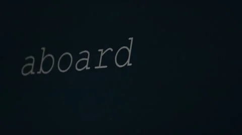 Typing word aboard Video stock 45707690
