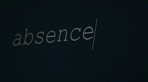 Typing word absence Stock Footage 45707689