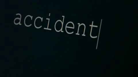 Typing word accident Stock Footage 45707725